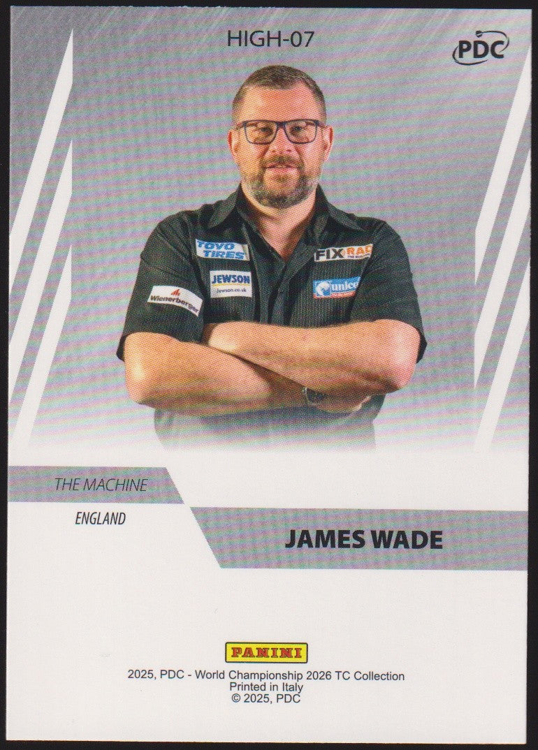 Panini PDC World Championship 2026 James Wade "The Machine" Refractor Parallel – Bild 2