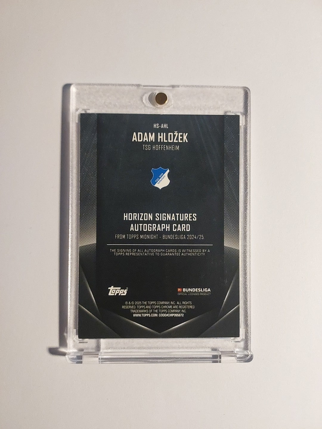 Topps Midnight Bundesliga 2024-25 Adam Hlozek Auto Hoffenheim Parallel 79/149 – Bild 3