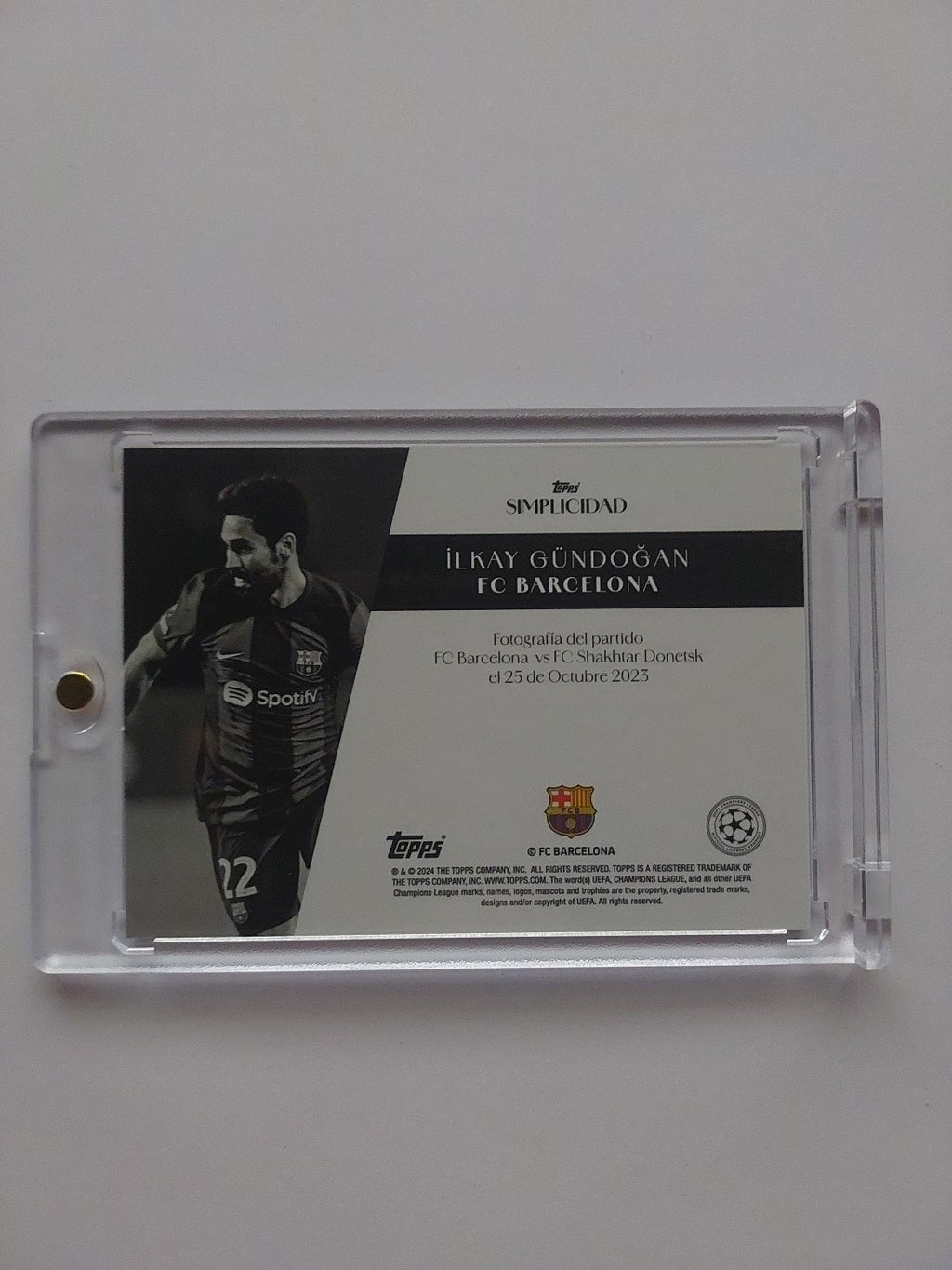Topps UCC 2023-24 Ilkay Gündogan Barcelona Nummeriert 96/99 Parallel Refractor – Bild 3