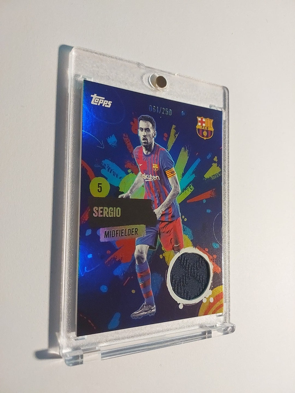 Topps Barcelona Team Set 2024-25 Sergio Busquets Patch Relic Parallel 61/250 Hit – Bild 3