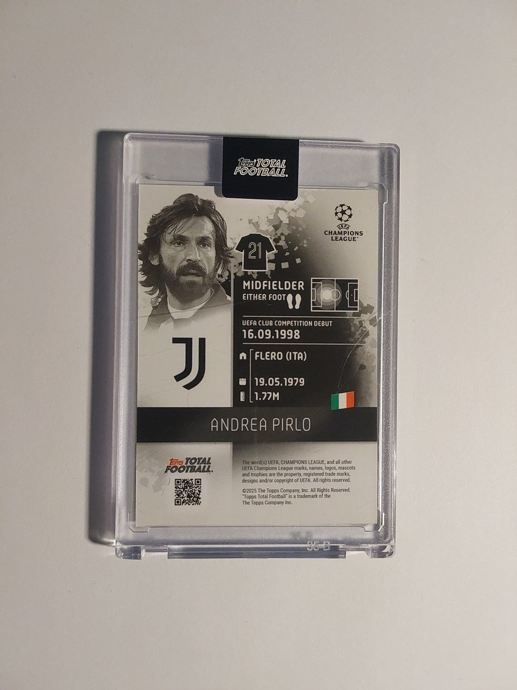Topps Total Football 2024-25 Andrea Pirlo Juventus Parallel 5/75 OVP Inkl. Case! – Bild 3