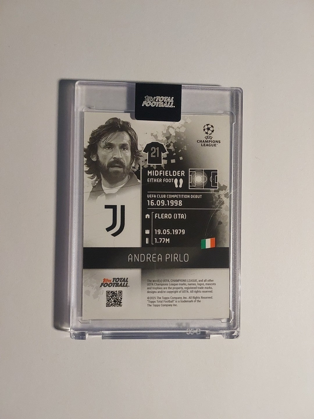 Topps Total Football 2024-25 Andrea Pirlo Juventus Parallel 5/75 OVP Inkl. Case! – Bild 3
