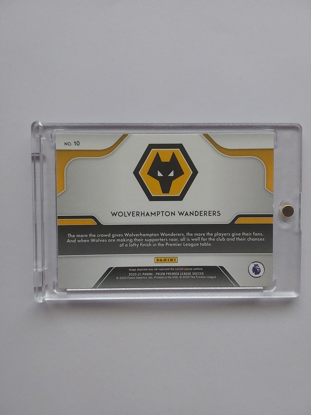 Panini Gold Prizm 2020-21 Wolverhampton Wanderers Atmosphere Parallel Team Card – Bild 3