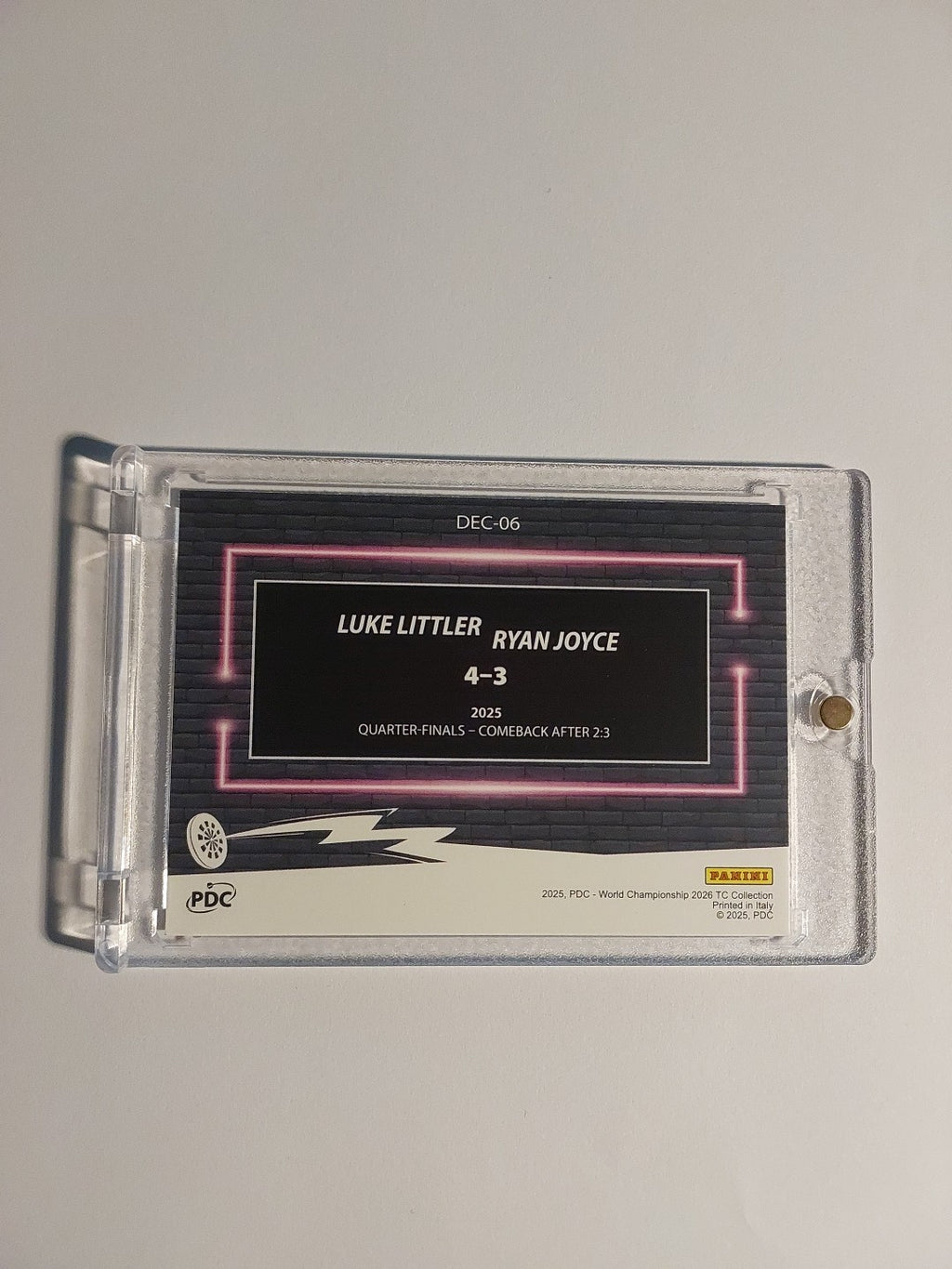 Panini PDC World Championship 2026 Luke Littler & Ryan Joyce Parallel Refractor – Bild 3