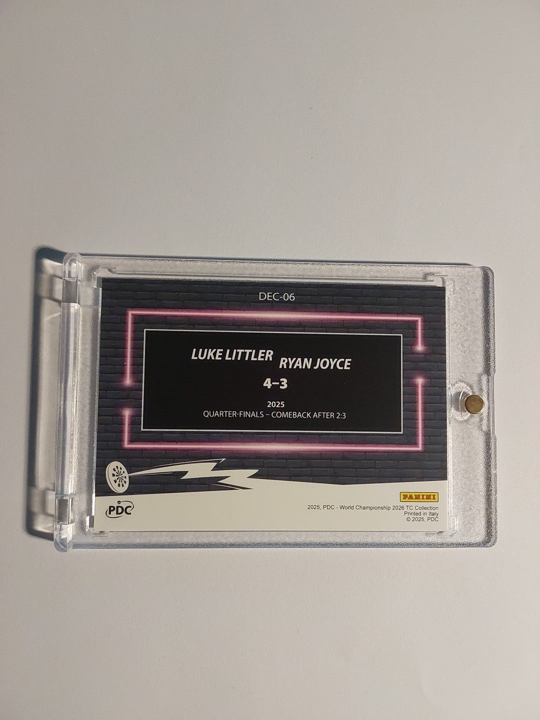 Panini PDC World Championship 2026 Luke Littler & Ryan Joyce Parallel Refractor – Bild 3