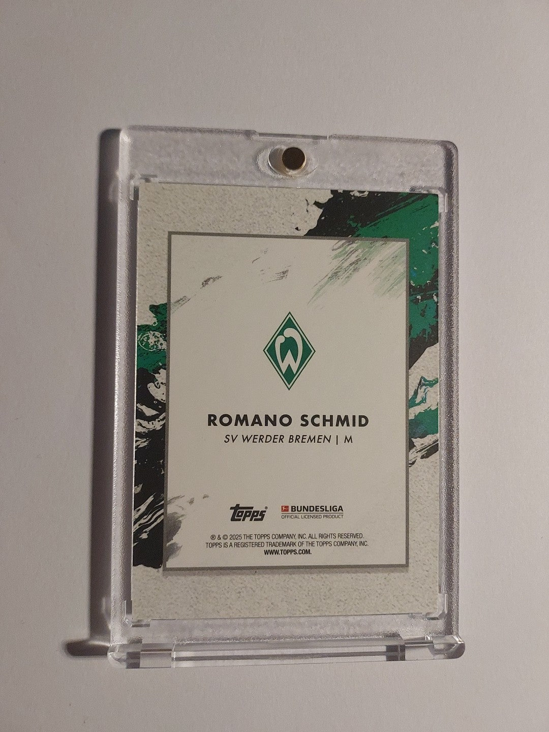Topps Inception Bundesliga 24-25 Romano Schmid Bremen Nummeriert 46/75 Parallel – Bild 3