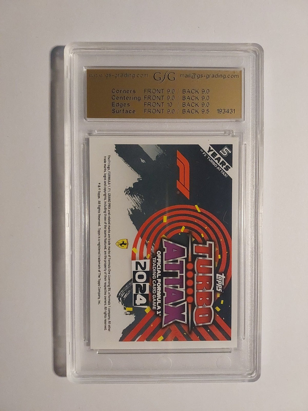 Topps Turbo 2024 Charles Leclerc Auto Style GSG 9 = PSA Parallel 56/499 Green – Bild 3