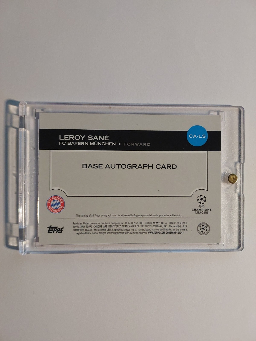 Topps Chrome Flagship 2024-25 Leroy Sane Auto Bayern München Red Parallel 3/8 – Bild 3