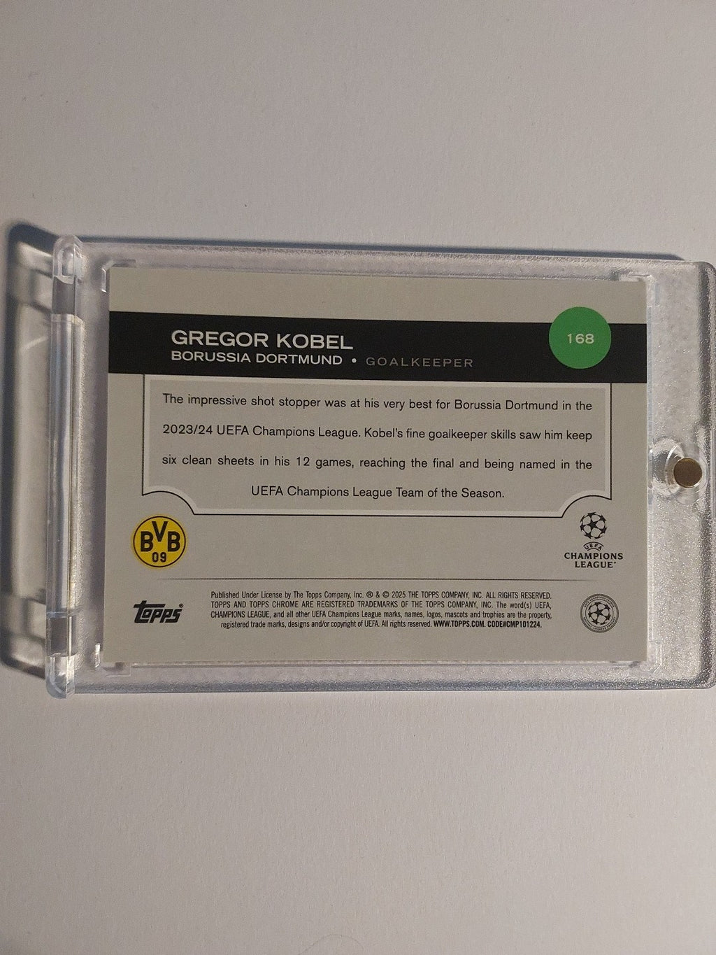 Topps Flagship 2024-25 Gregor Kobel Dortmund Parallel 25/50 Refractor Ultra Rare – Bild 3