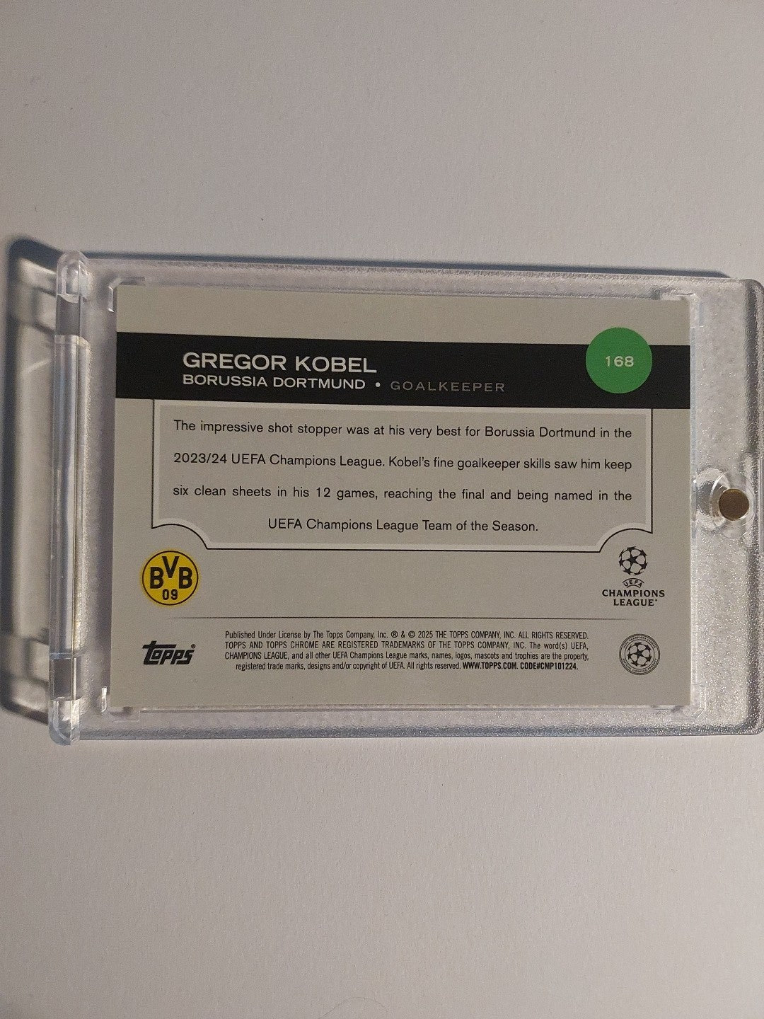 Topps Flagship 2024-25 Gregor Kobel Dortmund Parallel 25/50 Refractor Ultra Rare – Bild 3