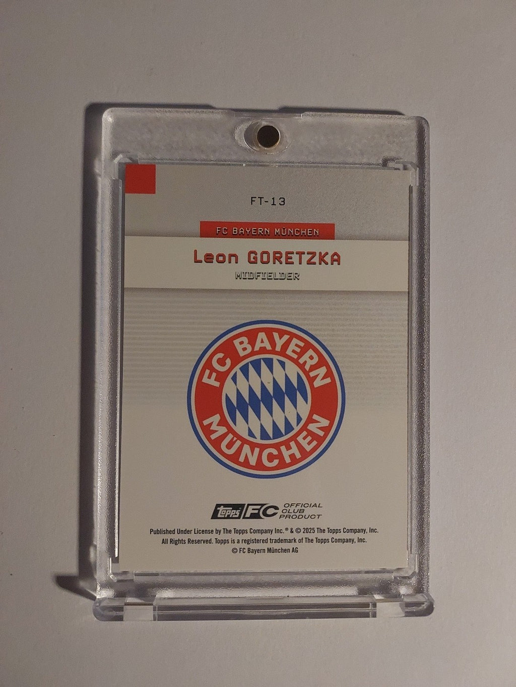 Topps Bayern Team Set 2025-26 Leon Goretzka Parallel 4/25 Refractor Rare Hit – Bild 3