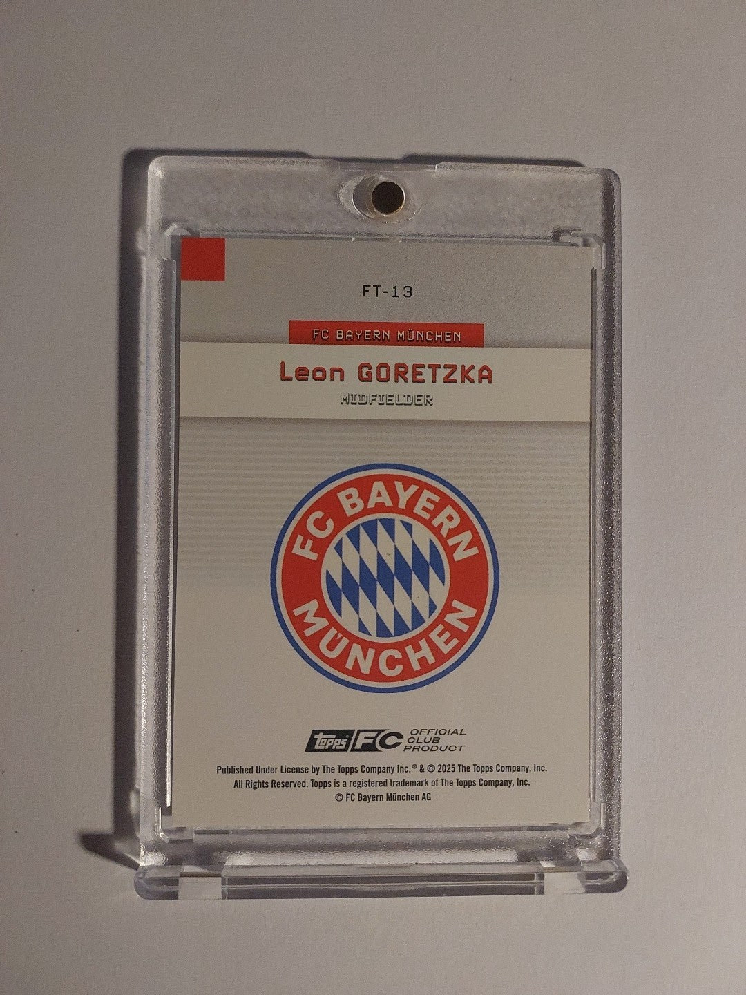 Topps Bayern Team Set 2025-26 Leon Goretzka Parallel 4/25 Refractor Rare Hit – Bild 3