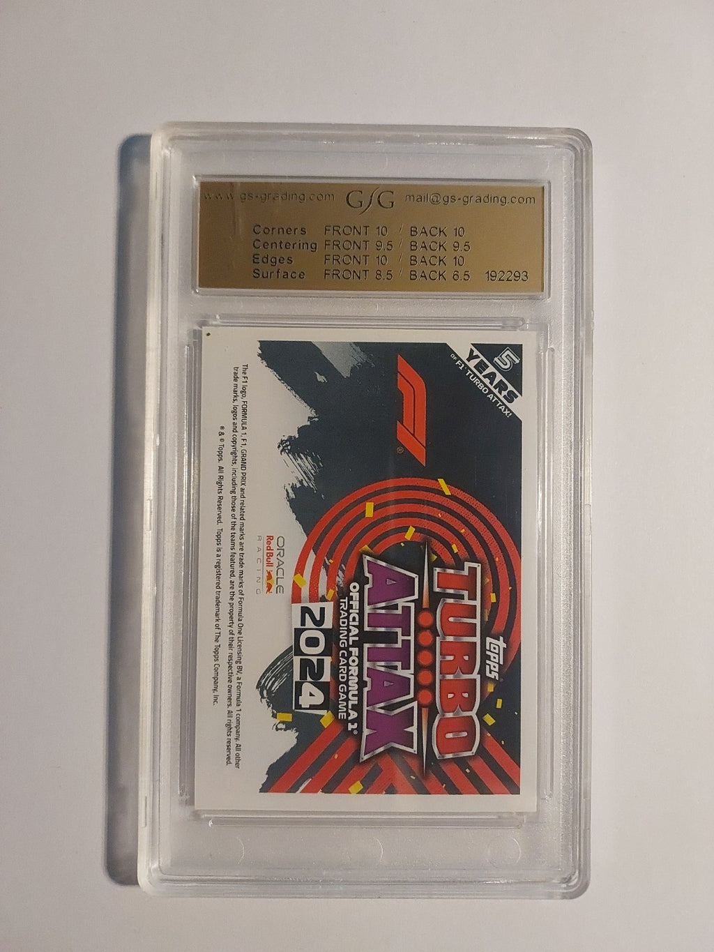 Topps Turbo 2024 Max Verstappen Formel 1 RB Racing Epic Moments GSG 8.5 = PSA – Bild 3
