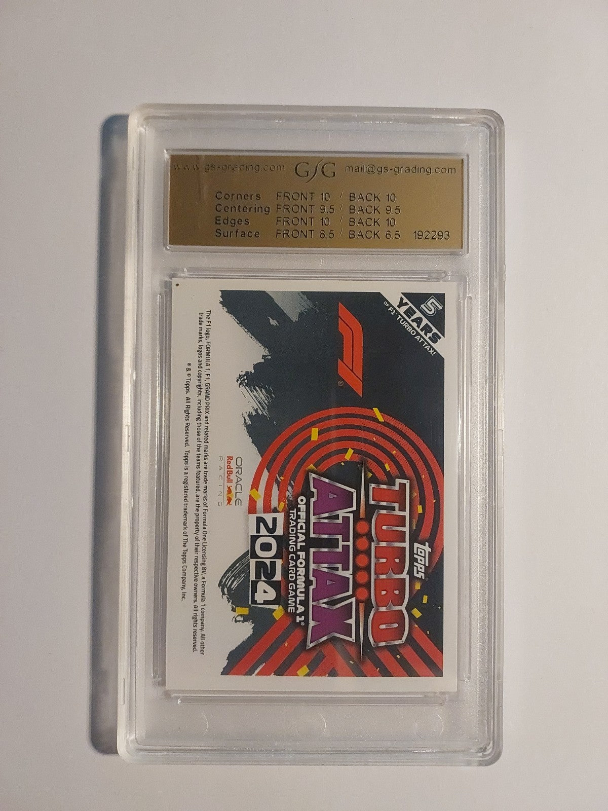 Topps Turbo 2024 Max Verstappen Formel 1 RB Racing Epic Moments GSG 8.5 = PSA – Bild 3