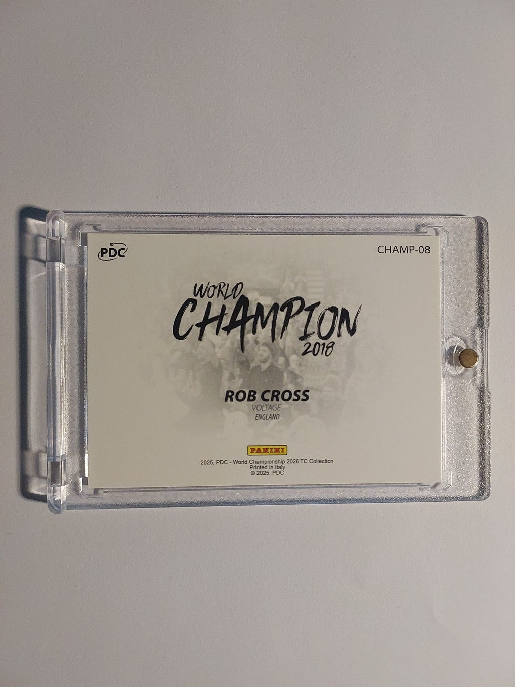Panini PDC World Championship 2026 Rob Chross World Champion Refractor Rare Hit – Bild 3