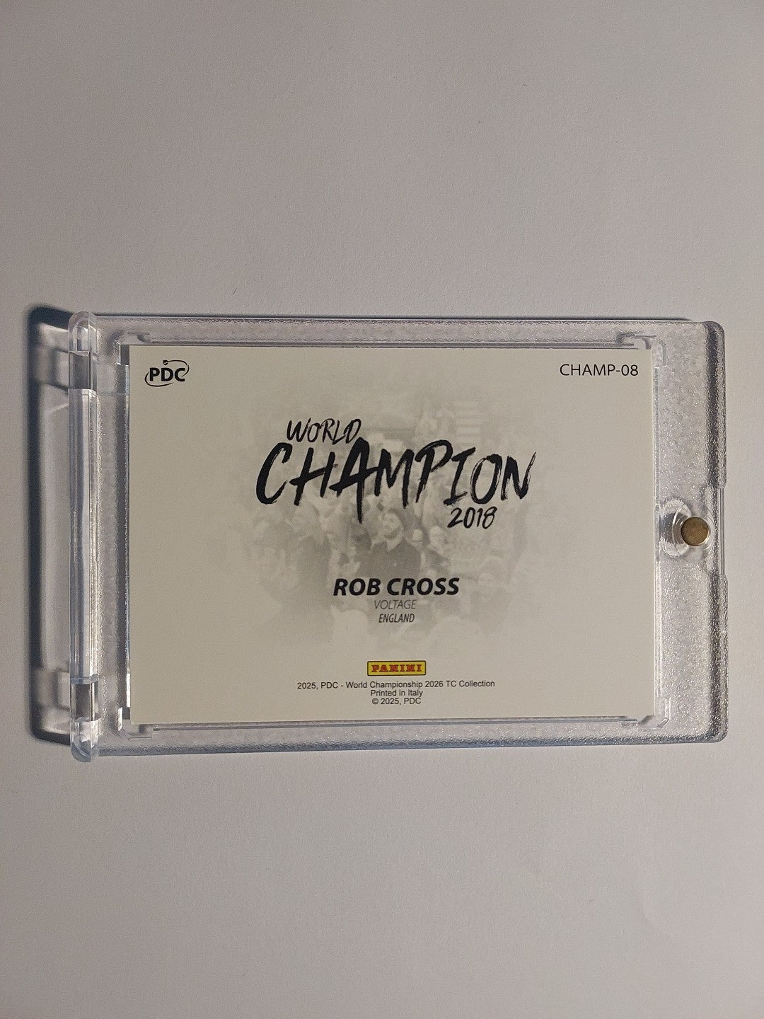 Panini PDC World Championship 2026 Rob Chross World Champion Refractor Rare Hit – Bild 3