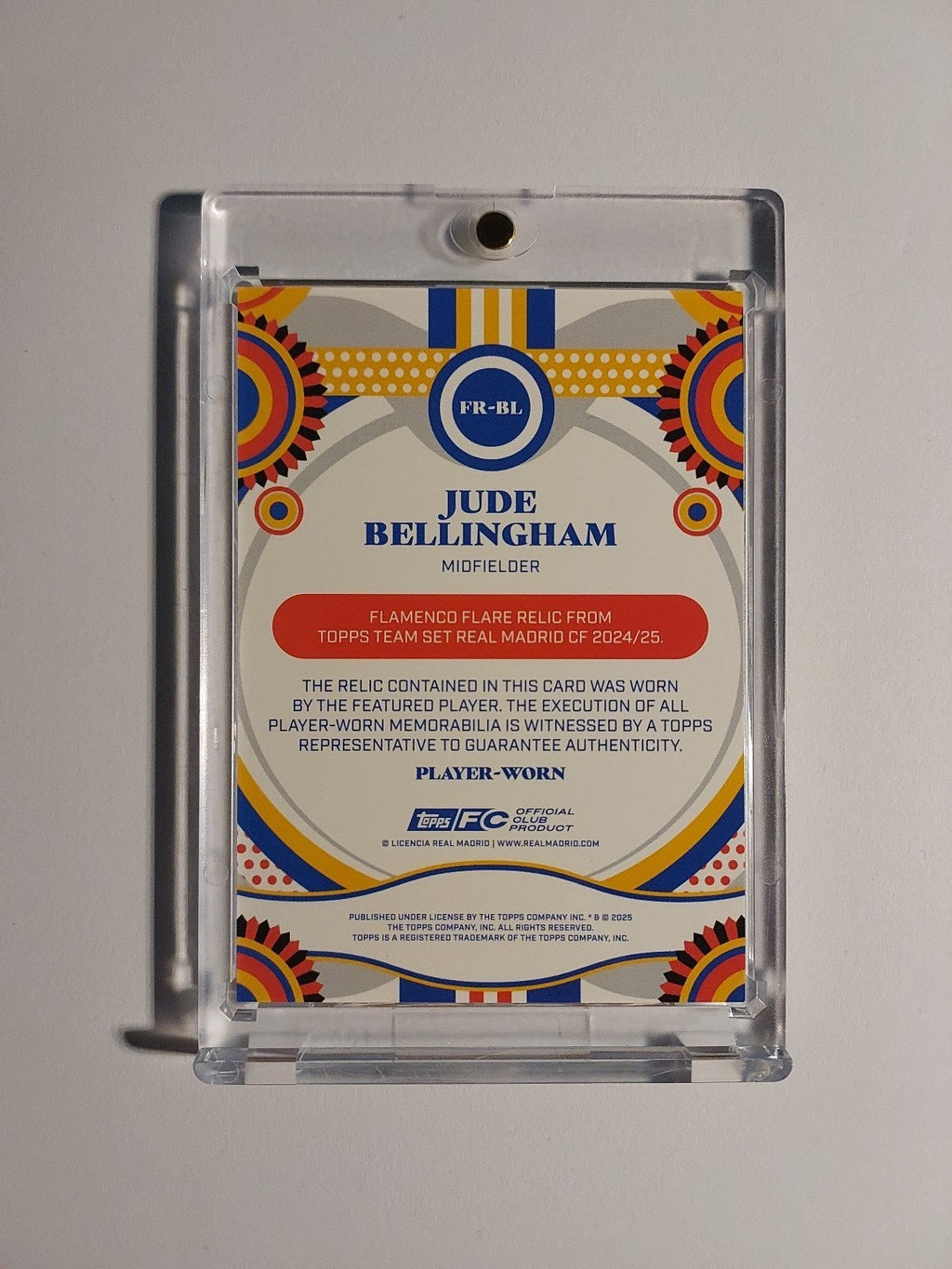 Topps Real Madrid 2025-26 Jude Bellingham Real Madrid Patch Relic Parallel /250 – Bild 3