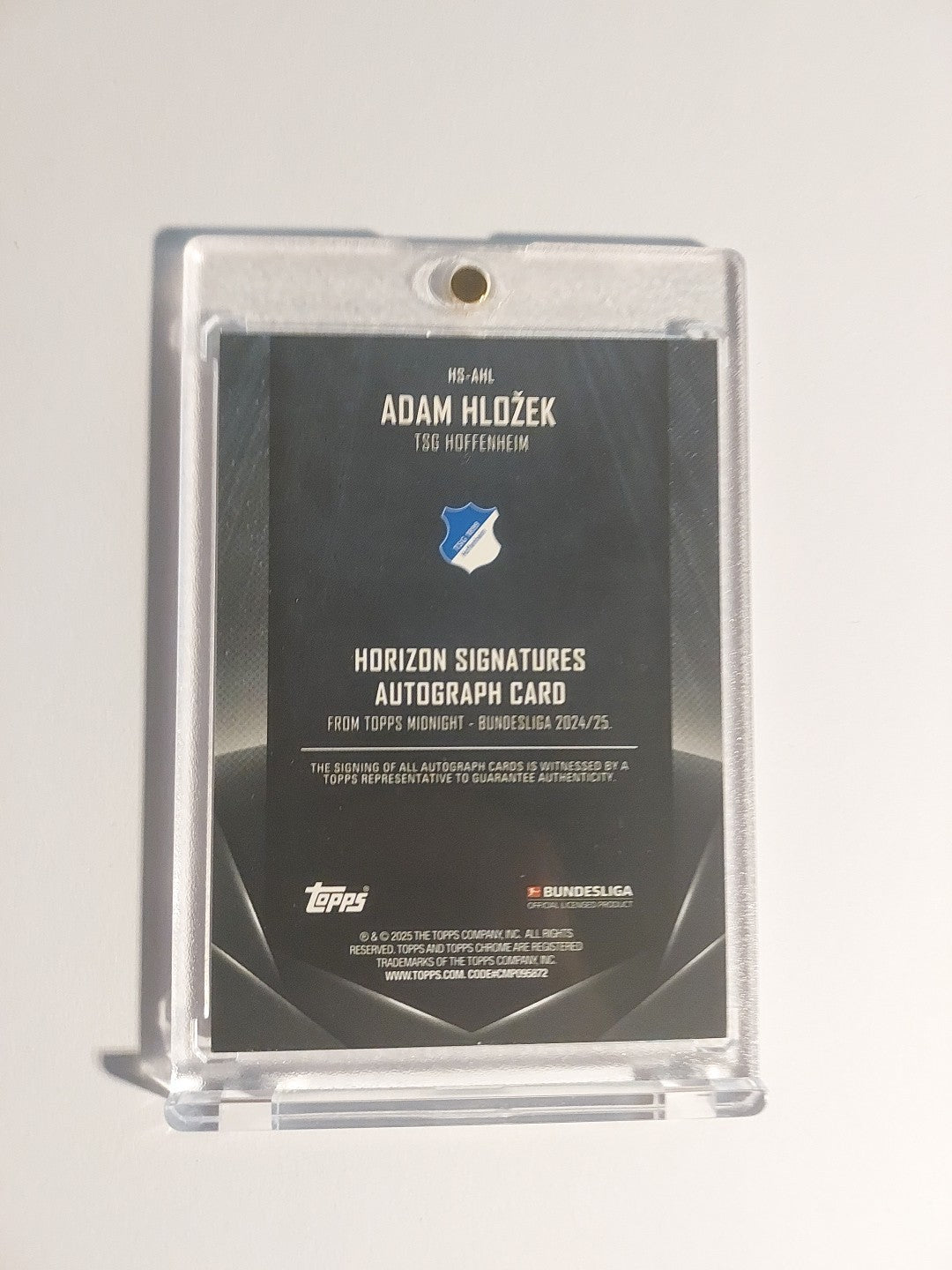 Topps Midnight Bundesliga 2024-25 Adam Hlozek Hoffenheim Auto Numbered 63/149 – Bild 3