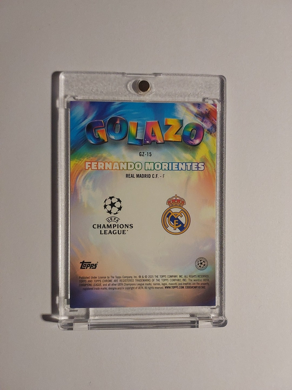 Topps Golazo 2024-25 Fernando Morientes Real Madrid Parallel 115/199 Refractor – Bild 3