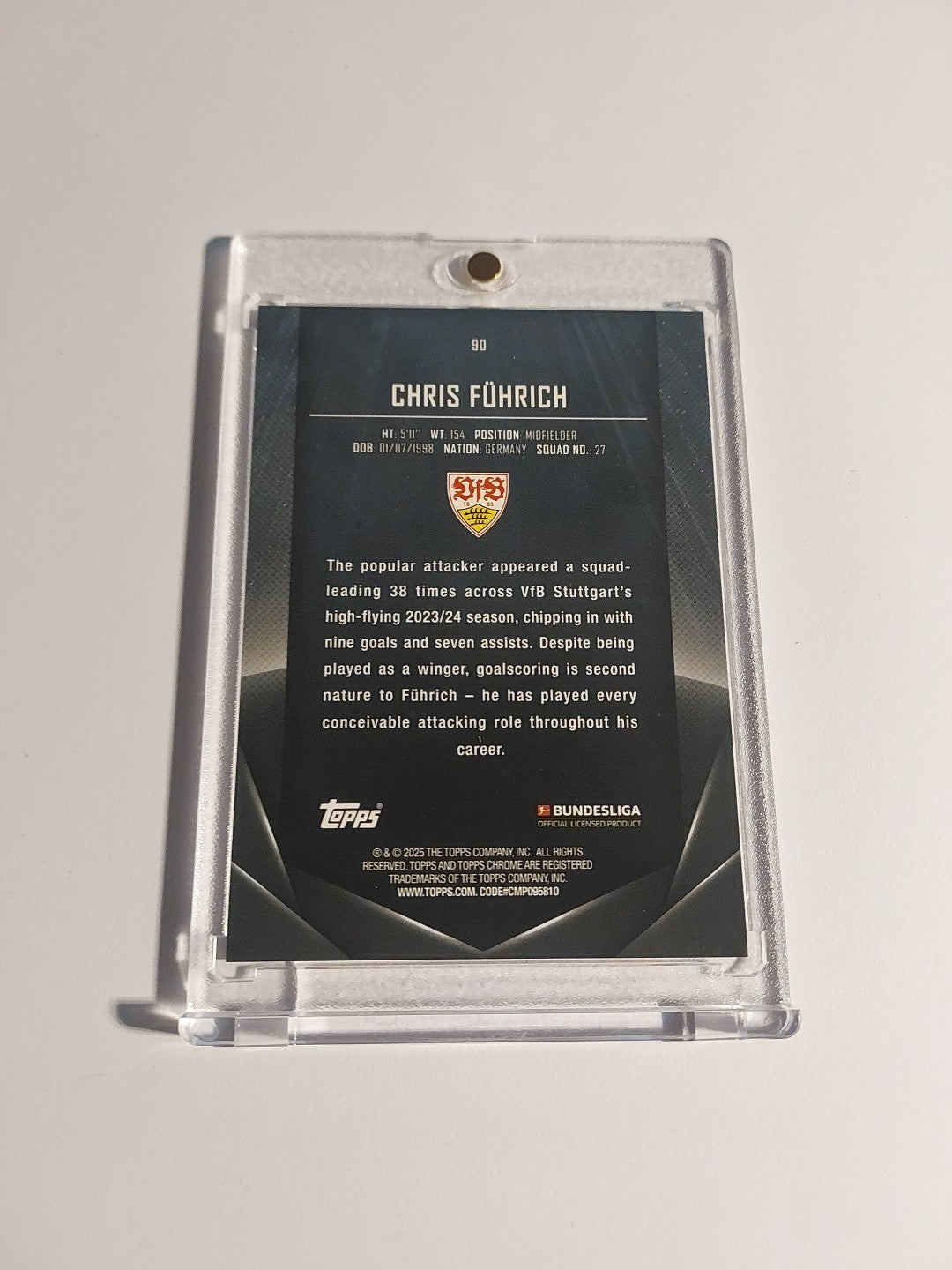 Topps Midnight Bundesliga 2024-25 Chris Führich VfB Stuttgart Parallel 45/49 – Bild 3