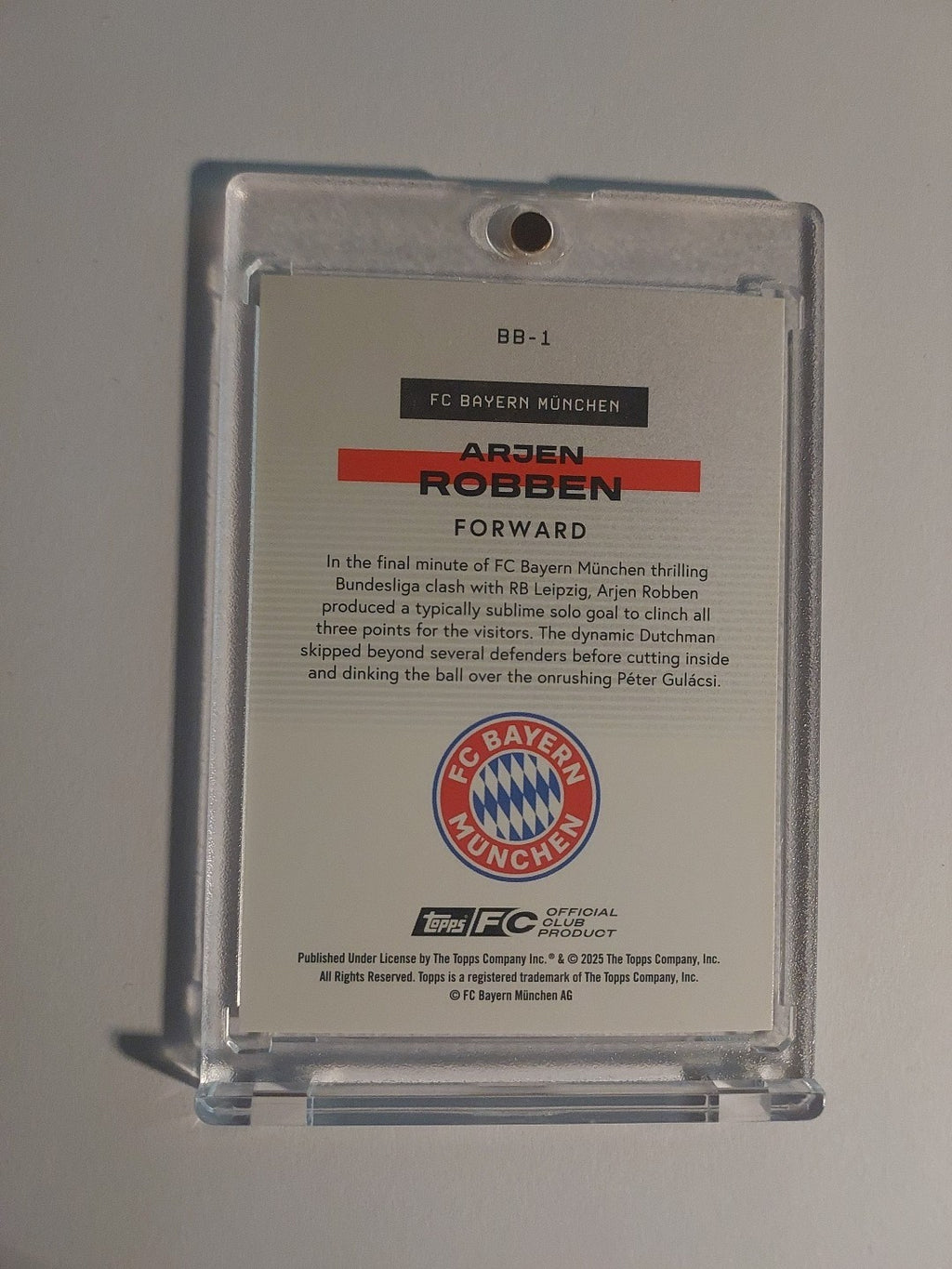 Topps Bayern Team Set 2025-26 Arjen Robben Parallel 63/99 Refractor Ultra Rare – Bild 3