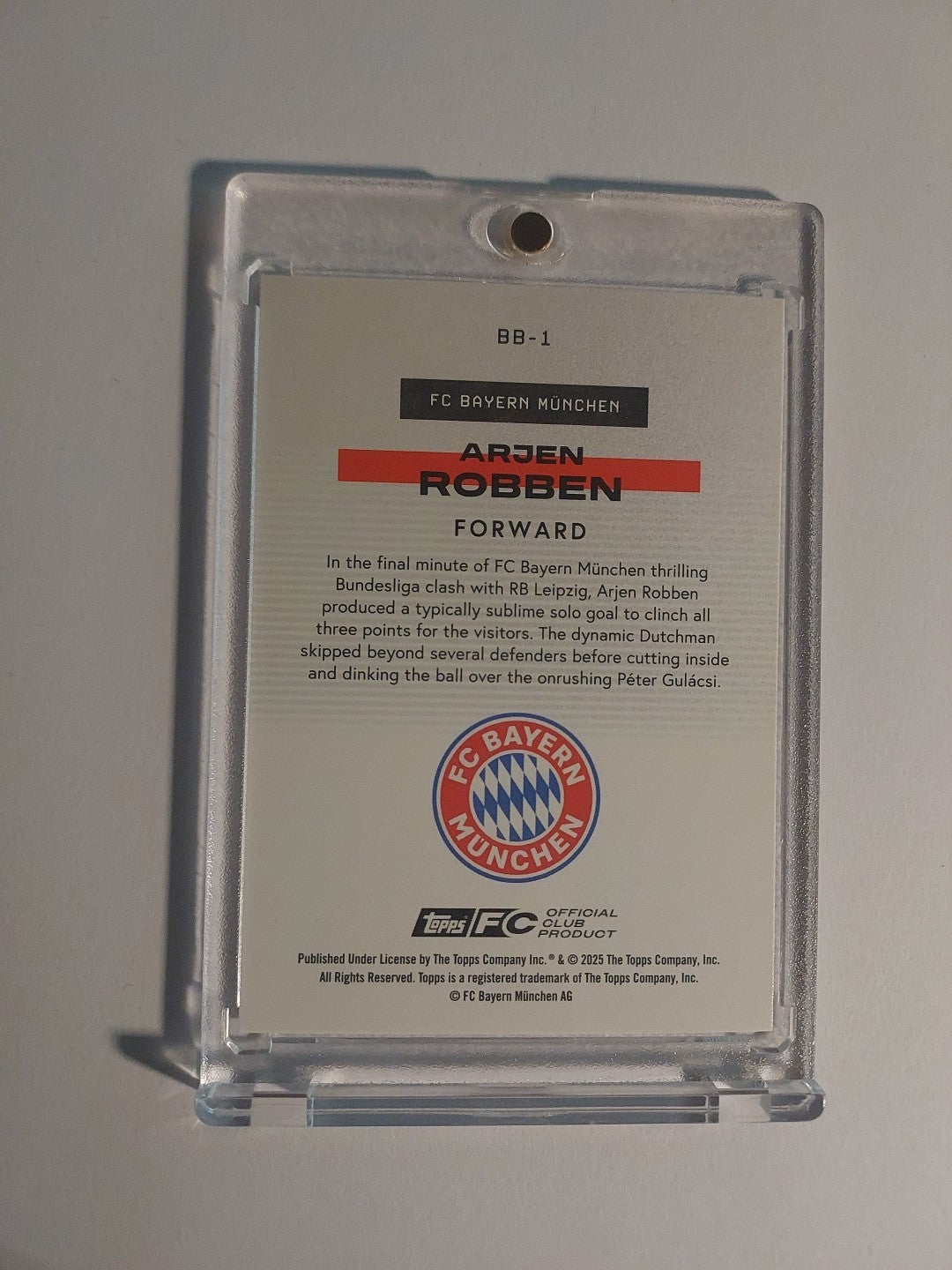 Topps Bayern Team Set 2025-26 Arjen Robben Parallel 63/99 Refractor Ultra Rare – Bild 3