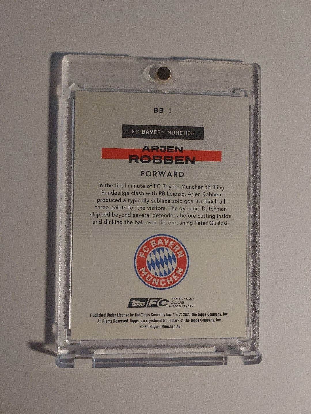 Topps Bayern Team Set 2025-26 Arjen Robben Parallel 66/99 Refractor Ultra Rare – Bild 3