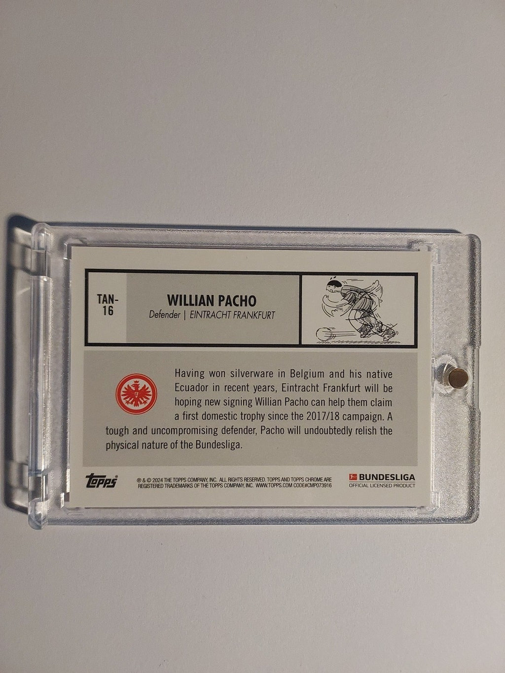 Topps Bundesliga 2023-24 Willian Pacho Eintracht Frankfurt Parallel 19/25 Rookie – Bild 3