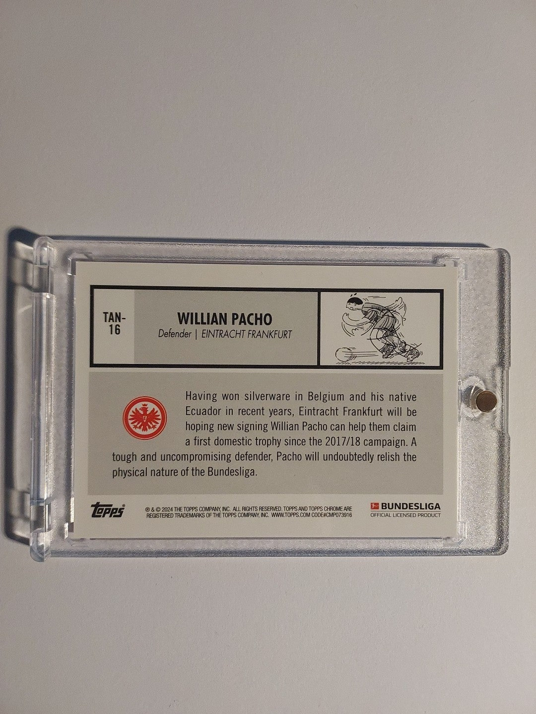 Topps Bundesliga 2023-24 Willian Pacho Eintracht Frankfurt Parallel 19/25 Rookie – Bild 3
