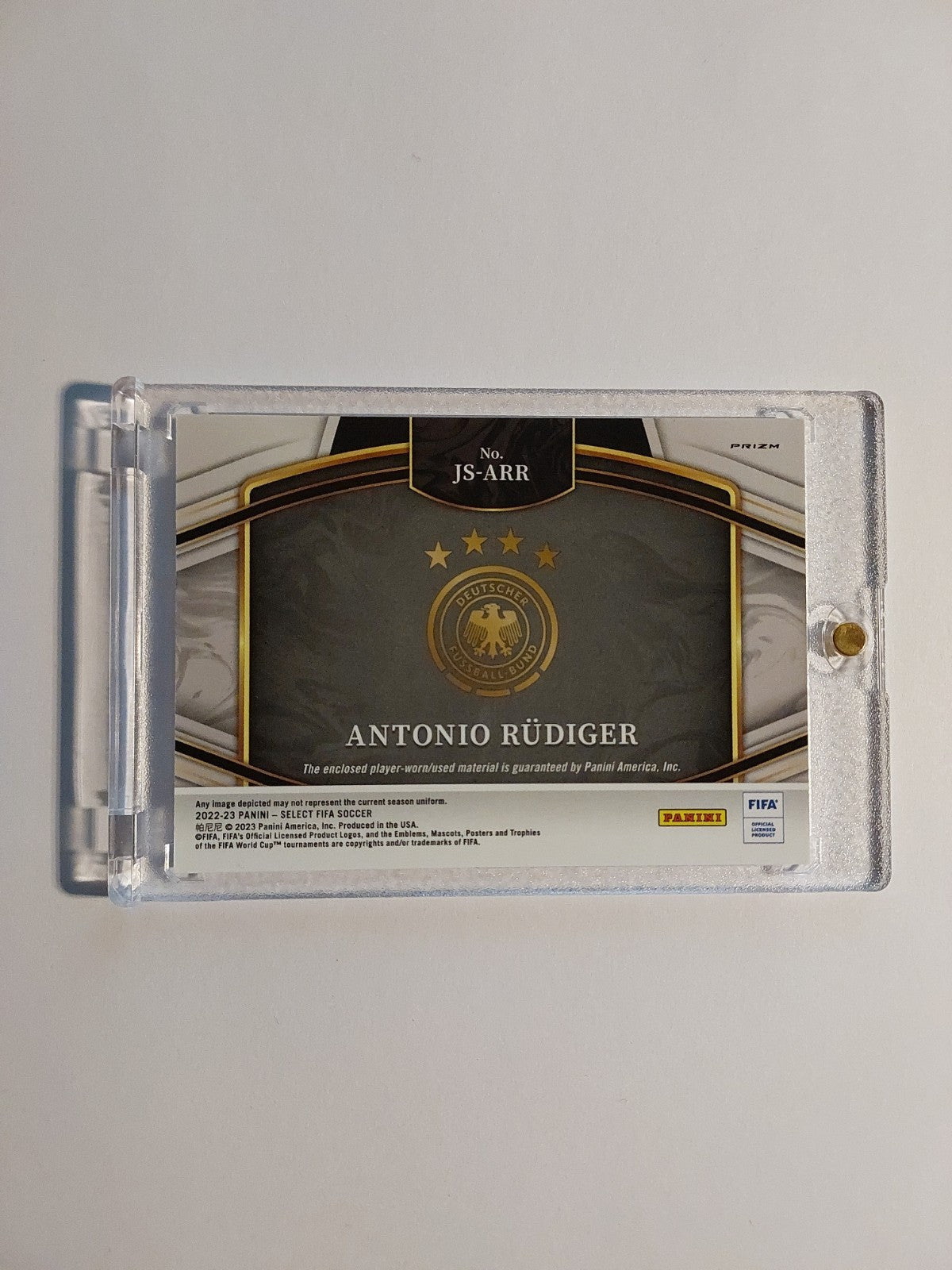 Panini Select 2022-23 Antonio Rüdiger Patch Relic Deutschland Parallel Refractor – Bild 3