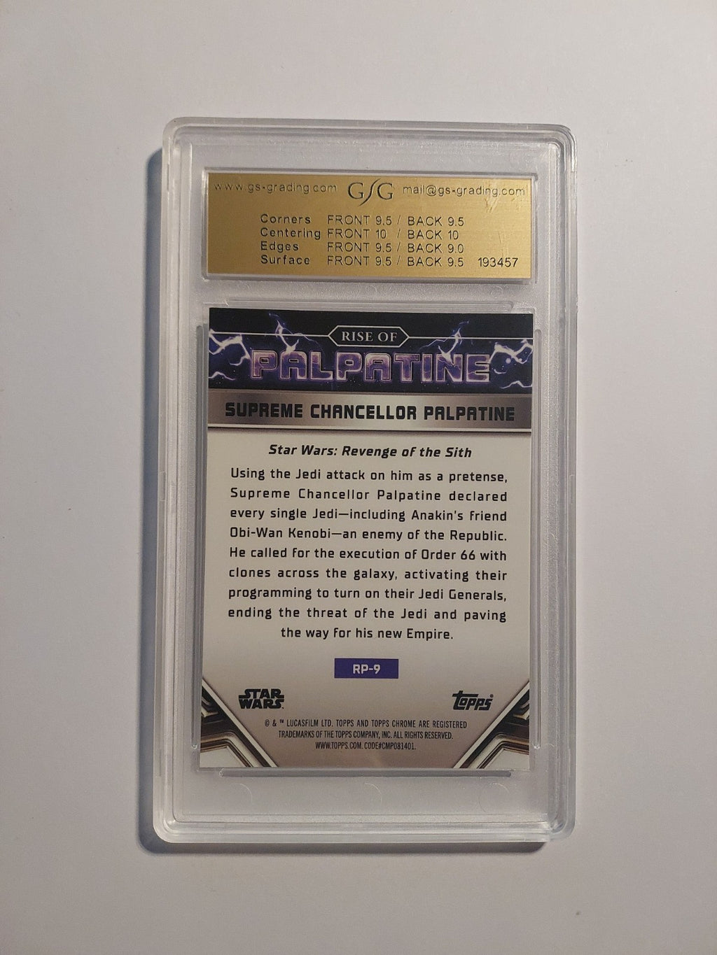 Topps Star Wars Chrome 2024 Commander Cody Republik GSG 9.5 = PSA Parallel Rare – Bild 3