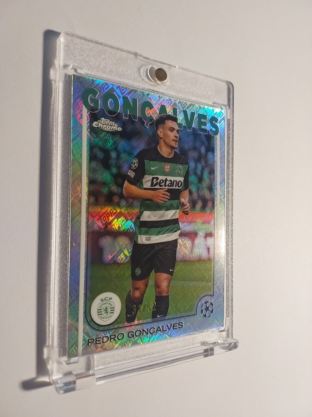 Topps UCC Flagship 2024-25 Pedro Goncalves Sporting Lissabon Parallel 31/52 Rare – Bild 3