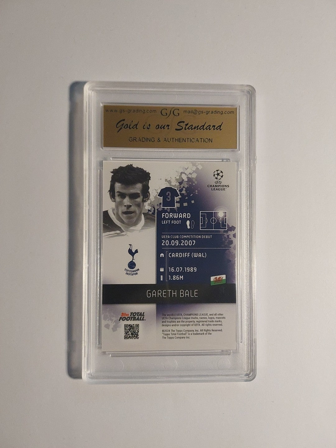 Topps Total 2024-25 Gareth Bale Tottenham Real Madrid Parallel 7/10 GSG 9.5 PSA – Bild 3