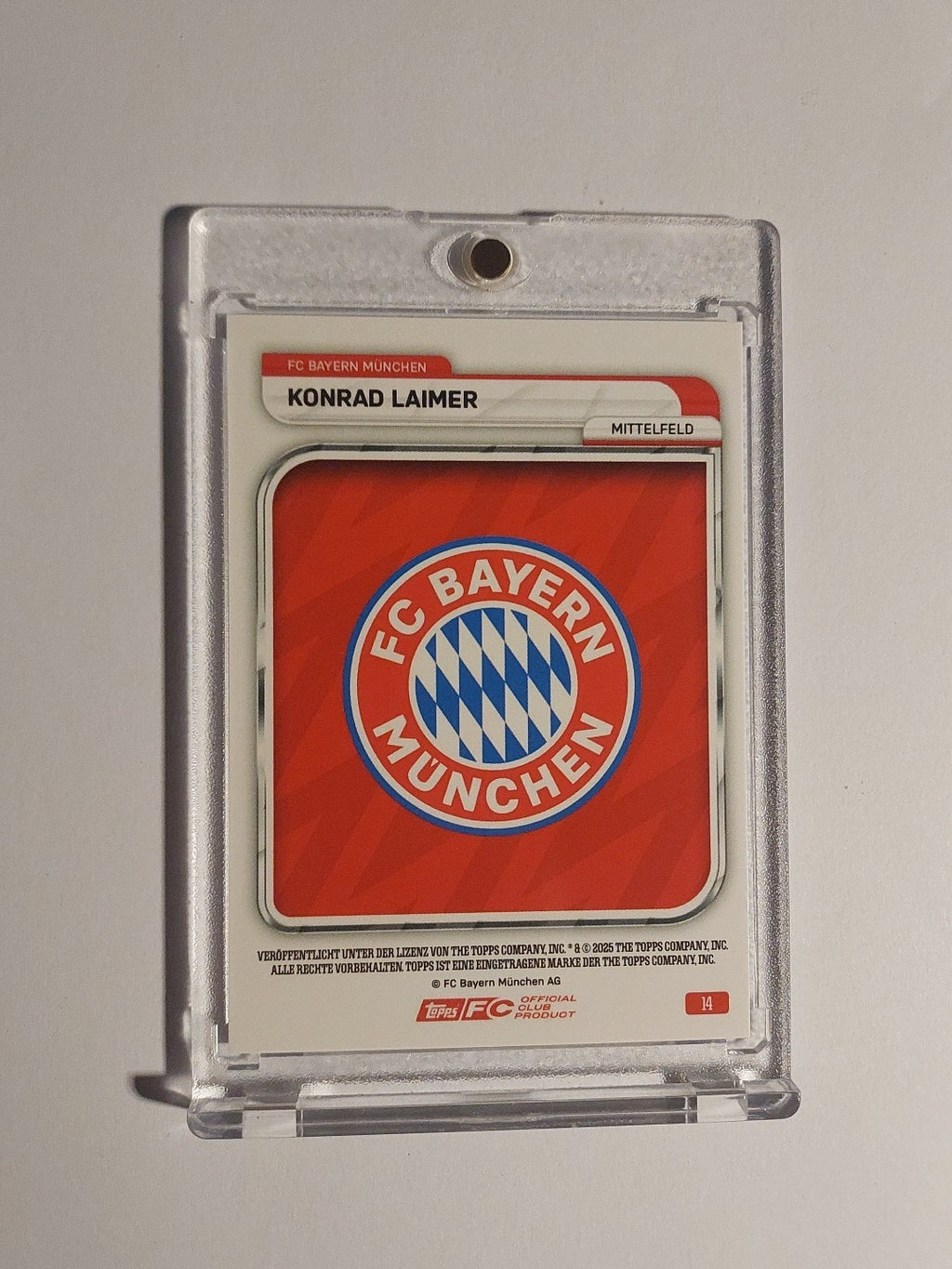 Topps Bayern München Tin Collector 2025-26 Konrad Laimer Parallel 3/175 Rare Hit – Bild 3