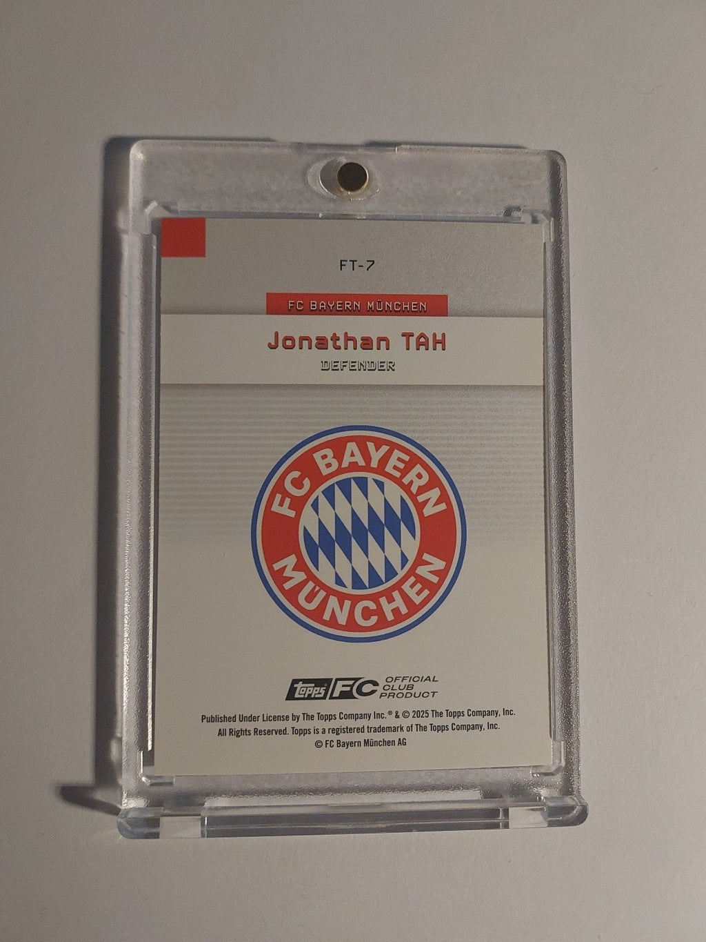 Topps Bayern Team Set 2025-26 Jonathan Tah Parallel 40/50 Refractor Ultra Rare – Bild 3