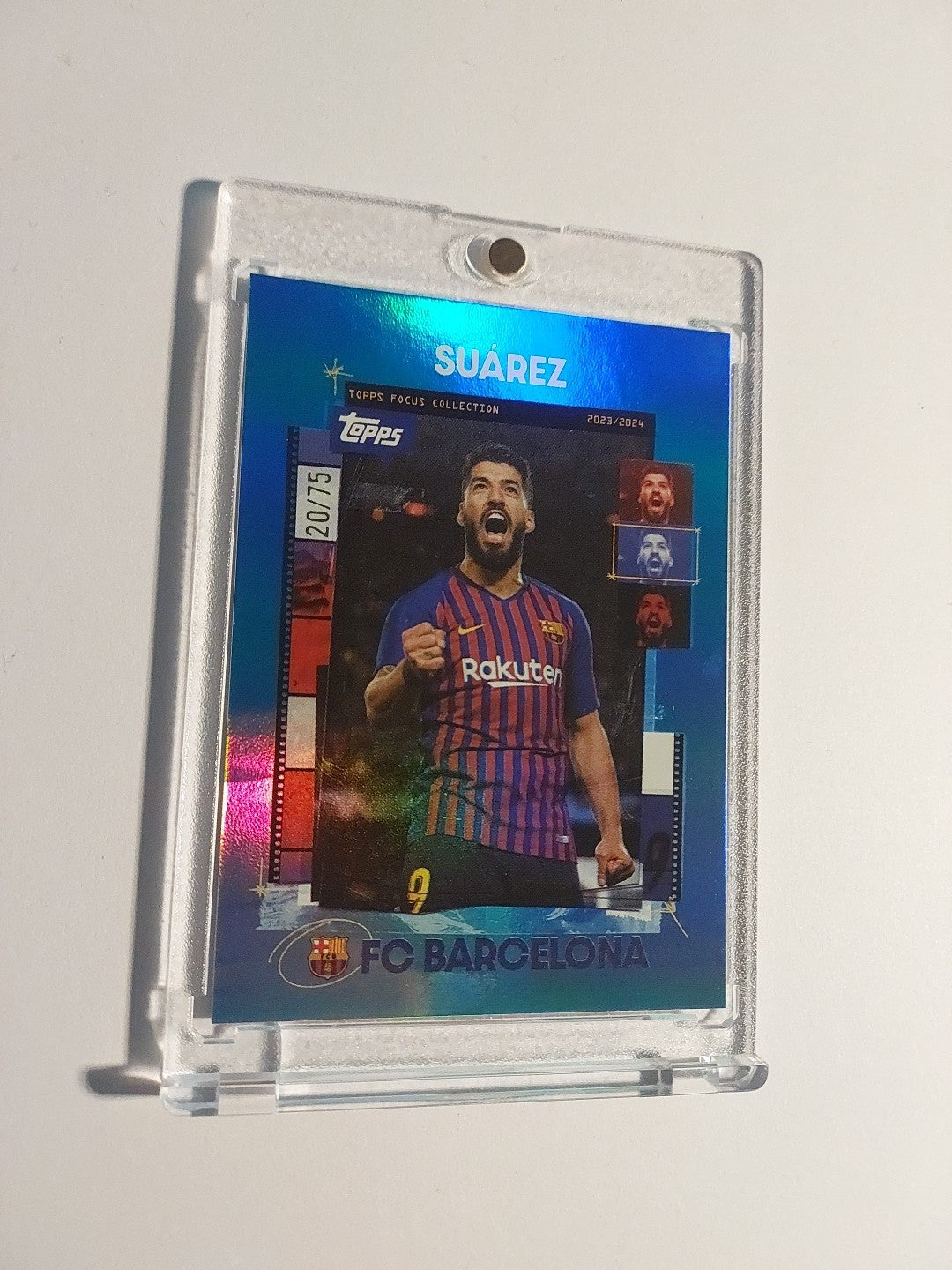 Topps Barcelona 2023-24 Luis Suarez Barcelona Parallel 20/75 Refractor Rare Hit – Bild 3