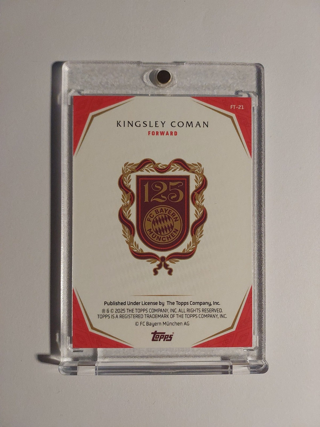 Topps 125 Jahre Bayern München 2024-25 Kingsley Coman Parallel 5/6 Ultra Rare – Bild 3