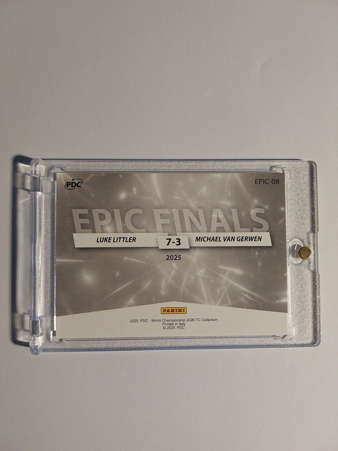 Panini PDC World Championship 2026 Littler & Van Gerwen Dual Parallel Refractor – Bild 3