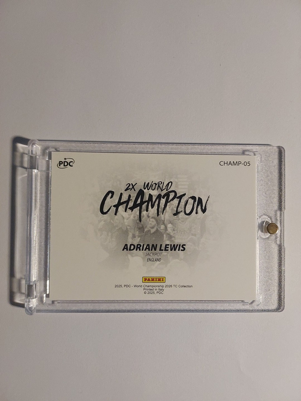 Panini PDC World Championship 2026 Adrian Lewis World Champion Refractor Rare – Bild 3