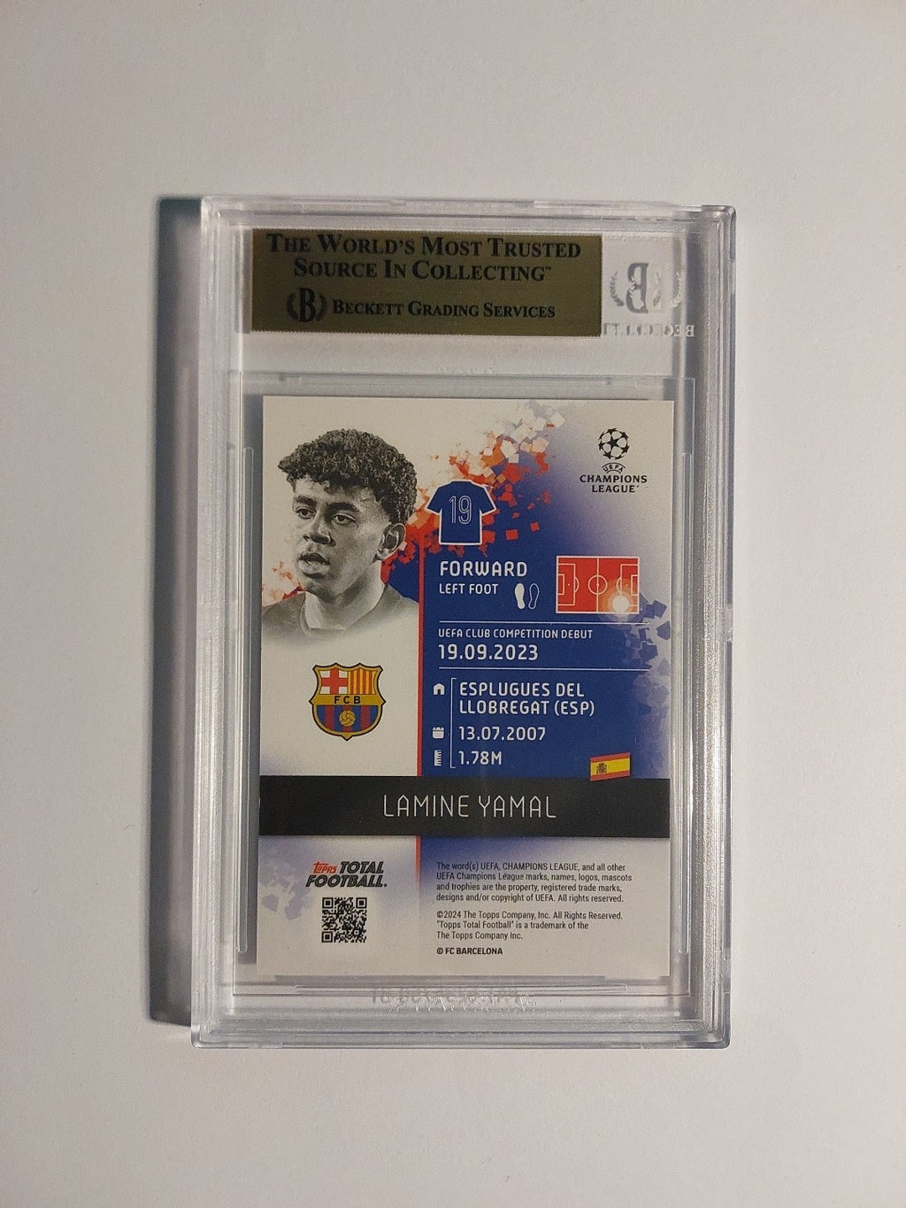 Topps Total Football 2024-25 Lamine Yamal Barcelona Parallel 5/10 BGS 9.5 = PSA – Bild 3