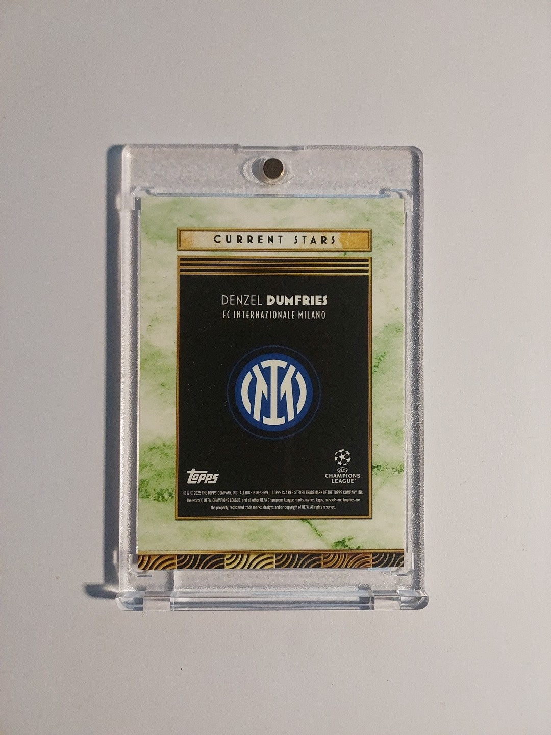 Topps UCC Deco 2025-26 Denzel Dumfries Inter Mailand Parallel 43/75 Refractor – Bild 3