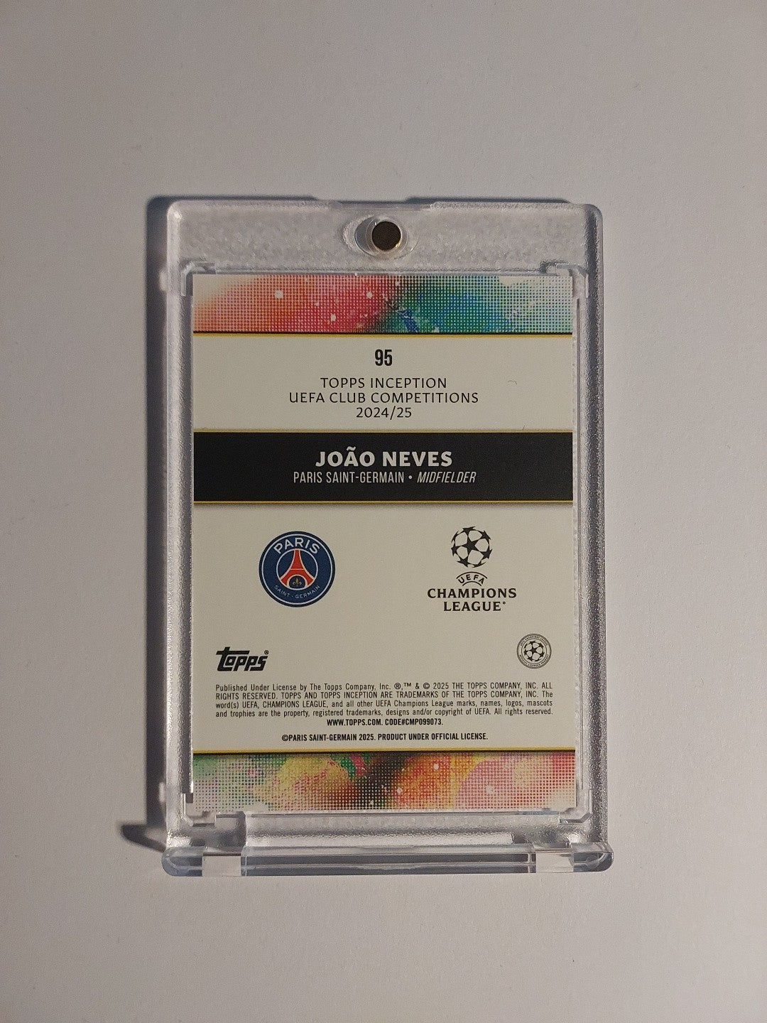 Topps Inception 2025-26 Joao Neves Paris Saint-Germain Parallel 24/75 Ultra Rare – Bild 3