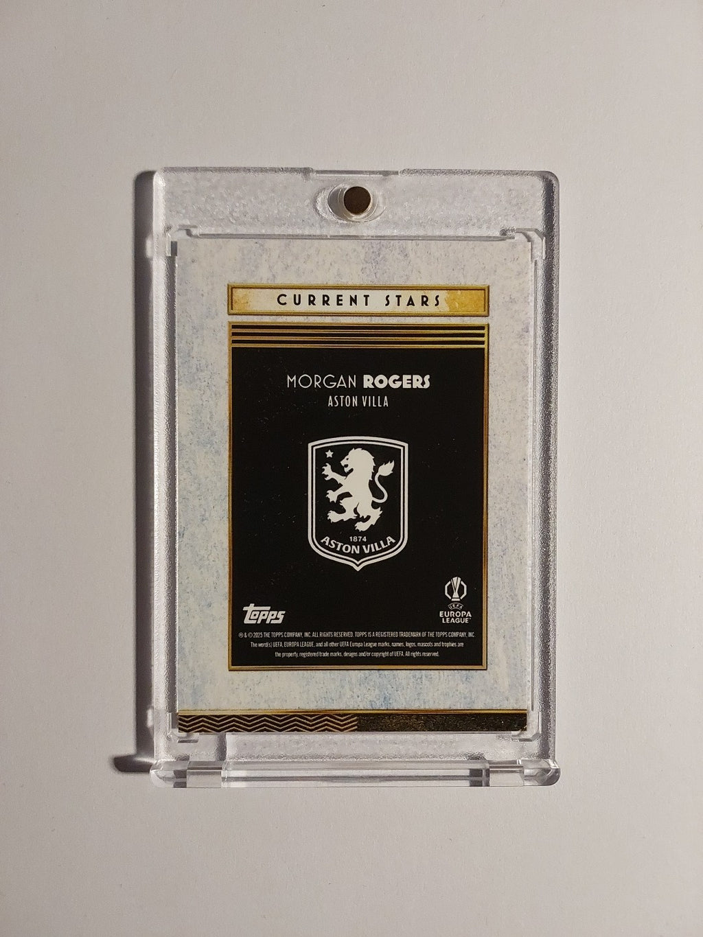 Topps UCC Deco 2025-26 Morgan Rogers Aston Villa Parallel 42/99 Refractor Rare – Bild 3