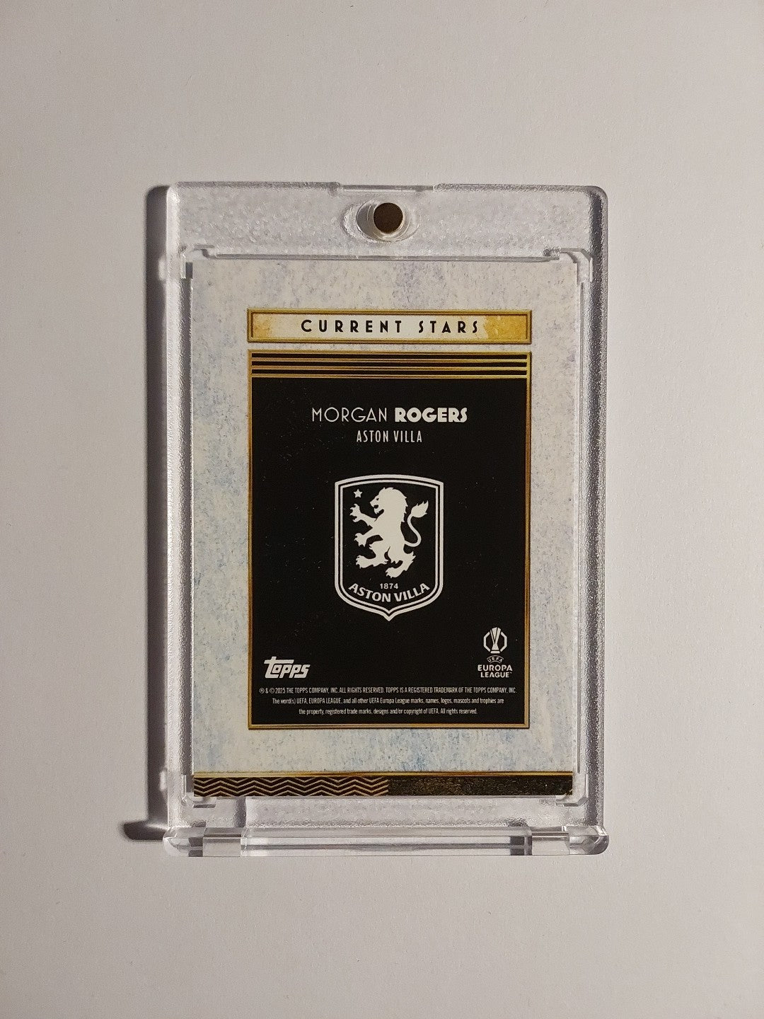Topps UCC Deco 2025-26 Morgan Rogers Aston Villa Parallel 42/99 Refractor Rare – Bild 3