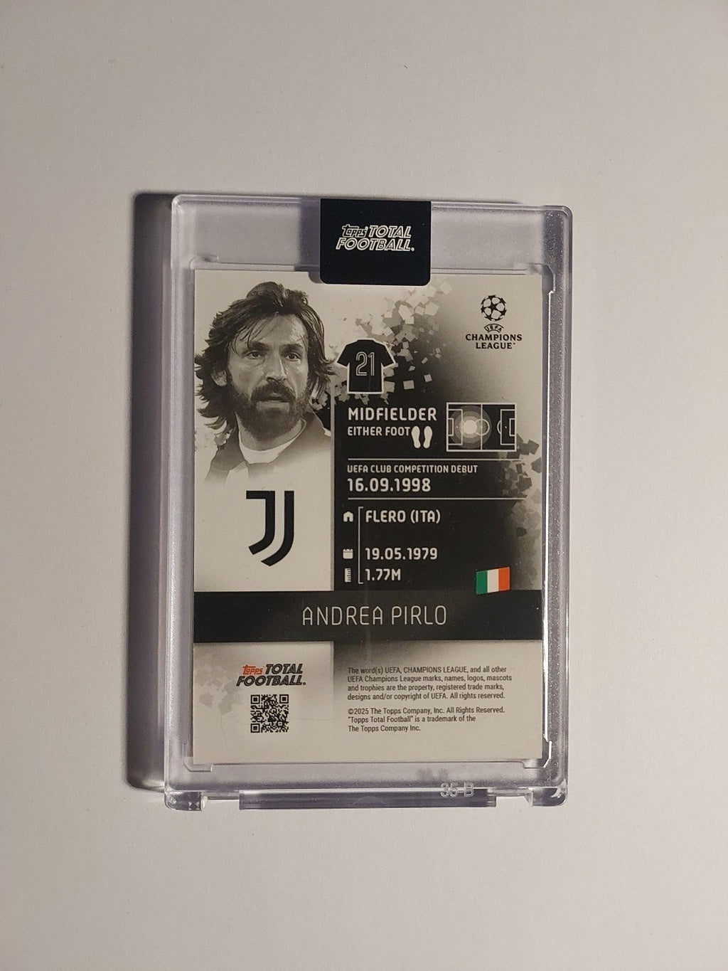 Topps Total Football 2024-25 Andrea Pirlo Juventus Parallel 5/25 OVP Inkl. Case! – Bild 3