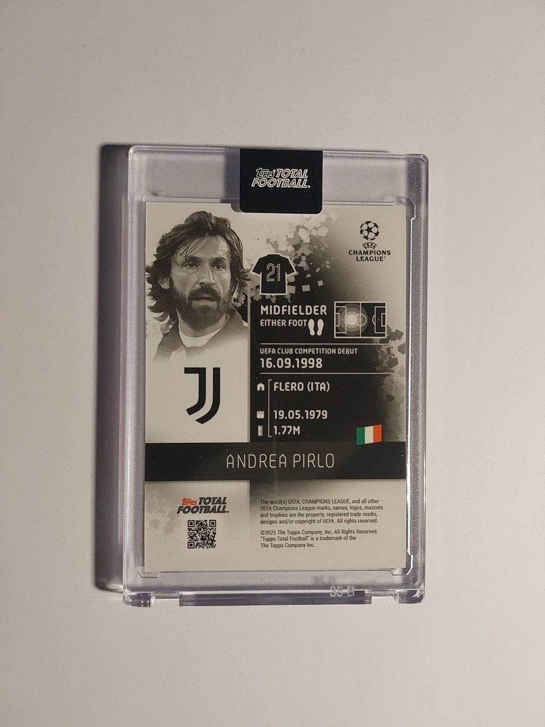 Topps Total Football 2024-25 Andrea Pirlo Juventus Parallel 5/25 OVP Inkl. Case! – Bild 3