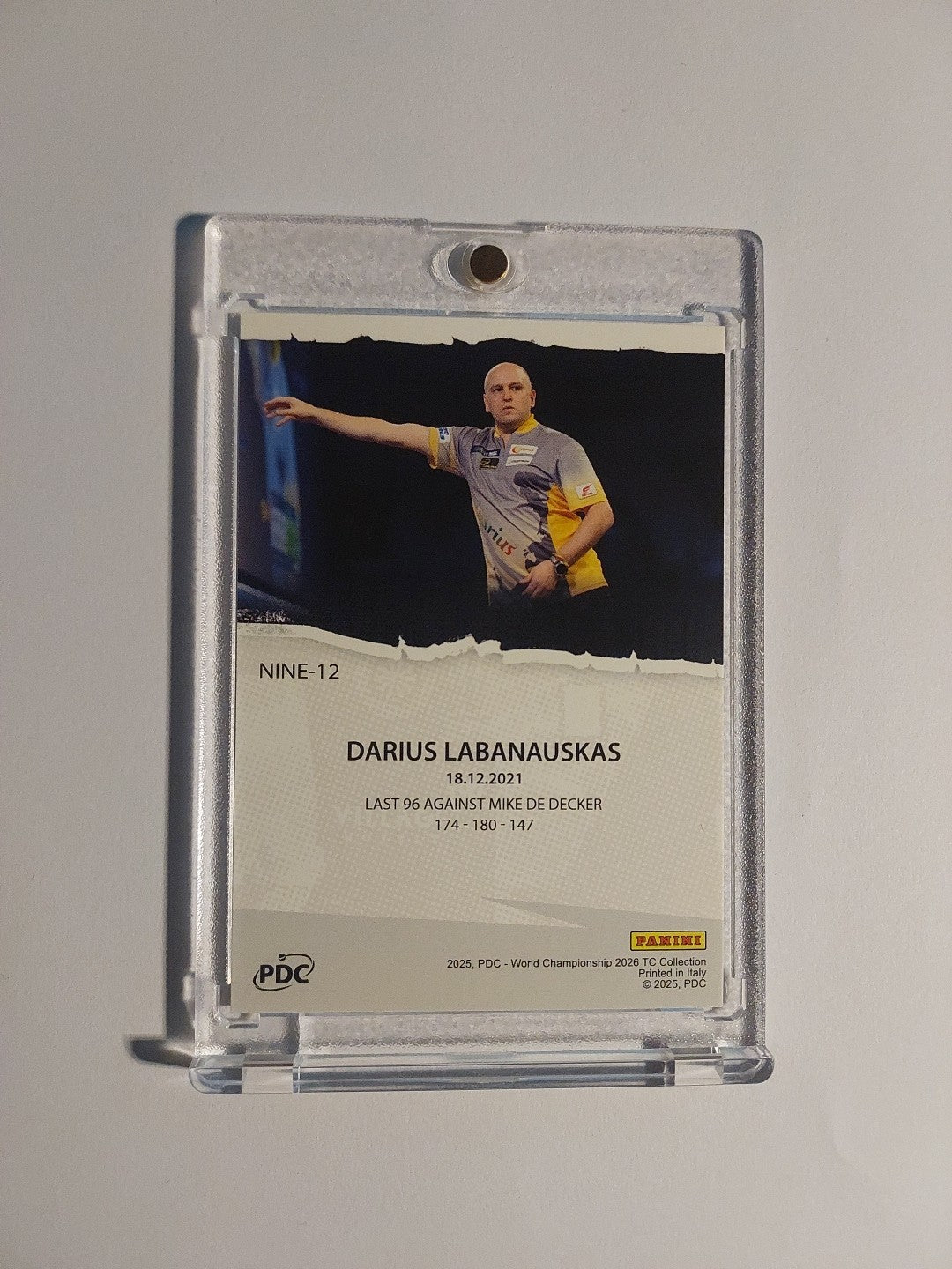 Panini PDC World Championship 2026 Darius Labanauskas 9 Dart Club Refractor Rare – Bild 3