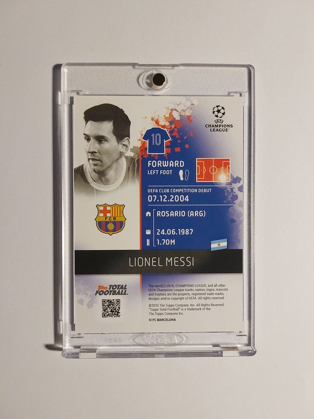 Topps Total Football 2024-25 Lionel Messi Barcelona Parallel 26/50 Ultra Rare – Bild 3