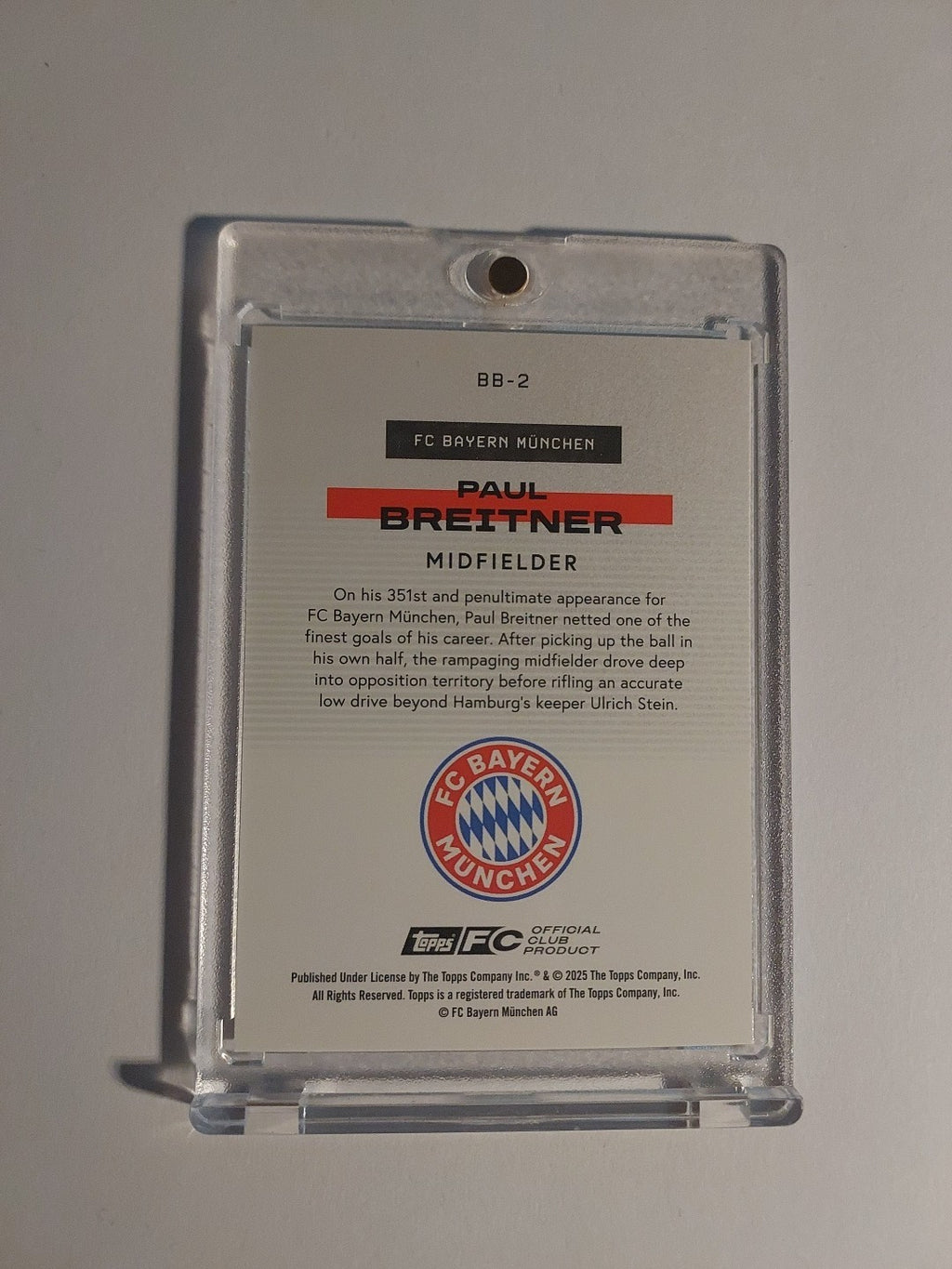 Topps Bayern Team Set 2025-26 Paul Breitner Parallel 94/99 Refractor Ultra Rare – Bild 3