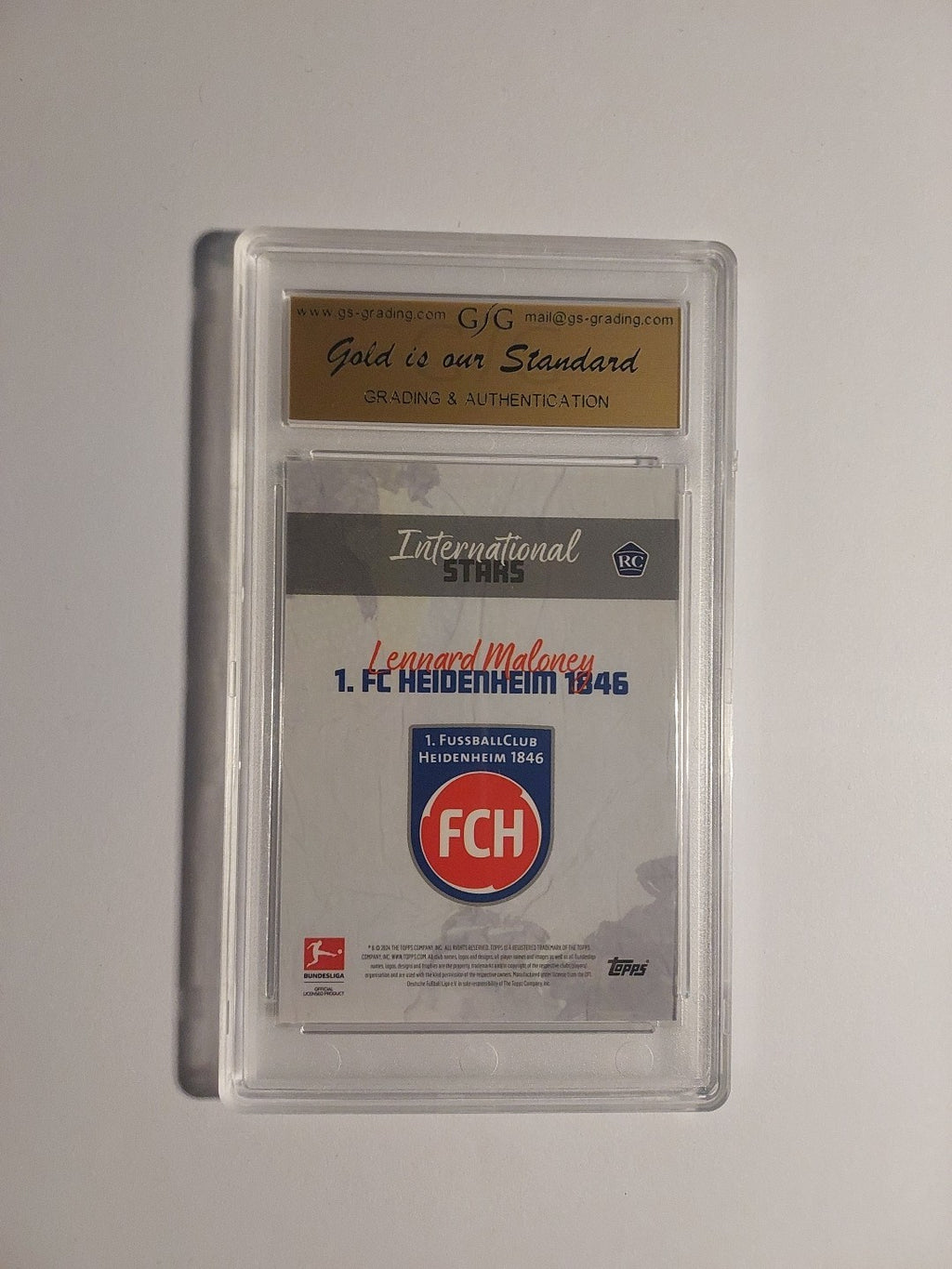 Topps International 2023-24 Lennard Maloney Heidenheim Parallel 2/5 GSG 9.5 PSA – Bild 3